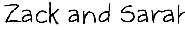 Zack and Sarah font preview